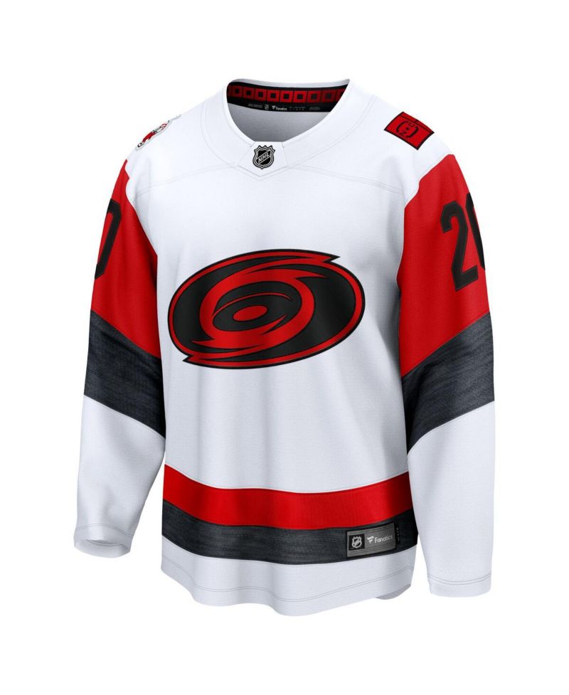 Men's Sebastian Aho White Carolina Hurricanes Away Breakaway Jersey