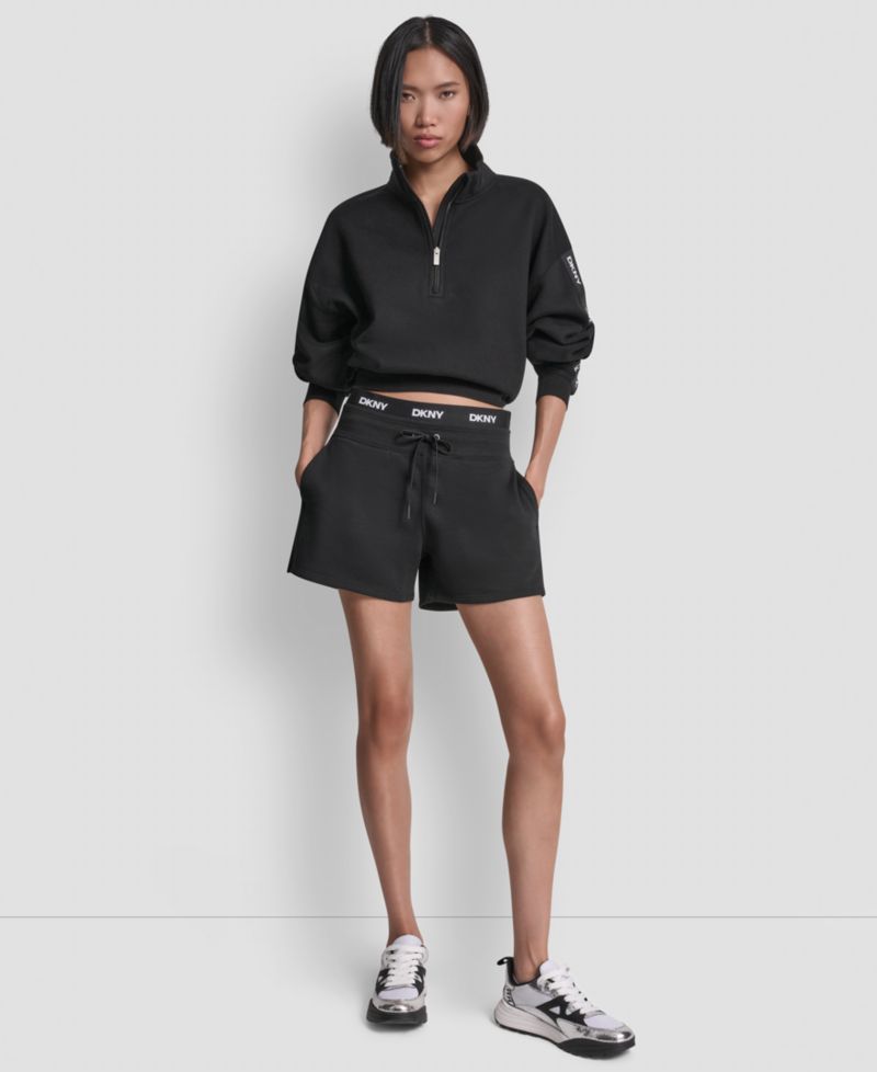 Women's High-Rise Logo Elastic Waistband Shorts