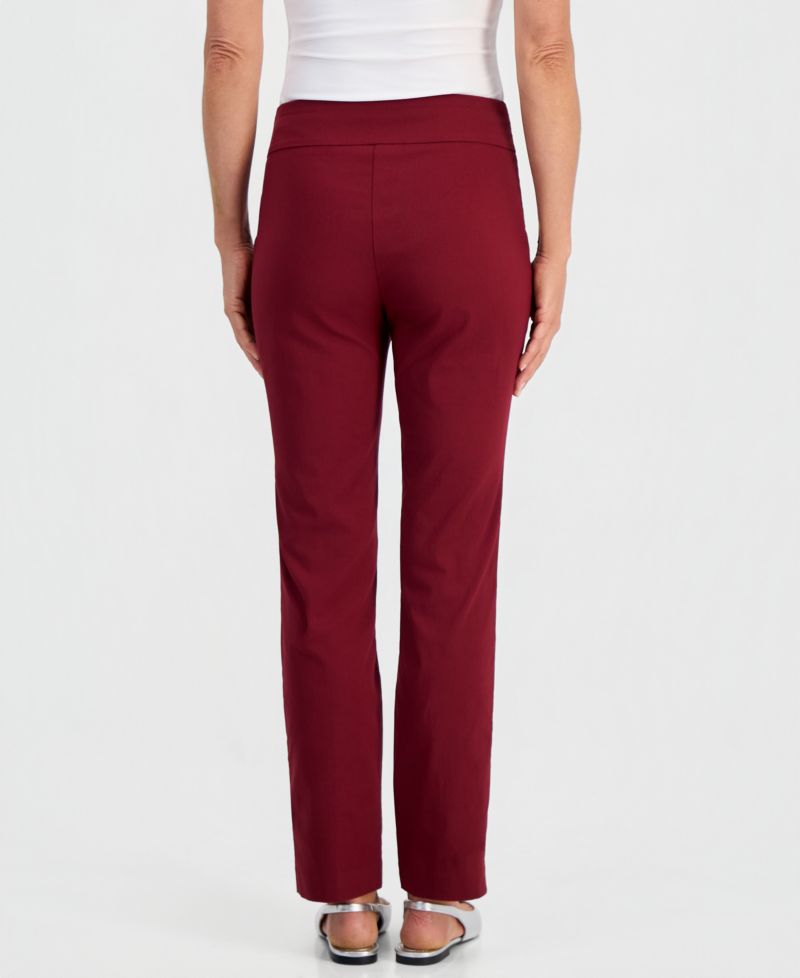 Petite Studded-Rivet Slim-Leg Pants, Petite & Petite Short