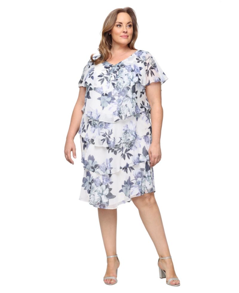 Plus Size Chiffon A-Line Dress