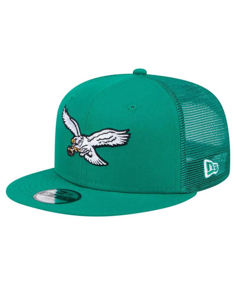 Big Boys and Girls Kelly Green Philadelphia Eagles Main Trucker Snapback Hat