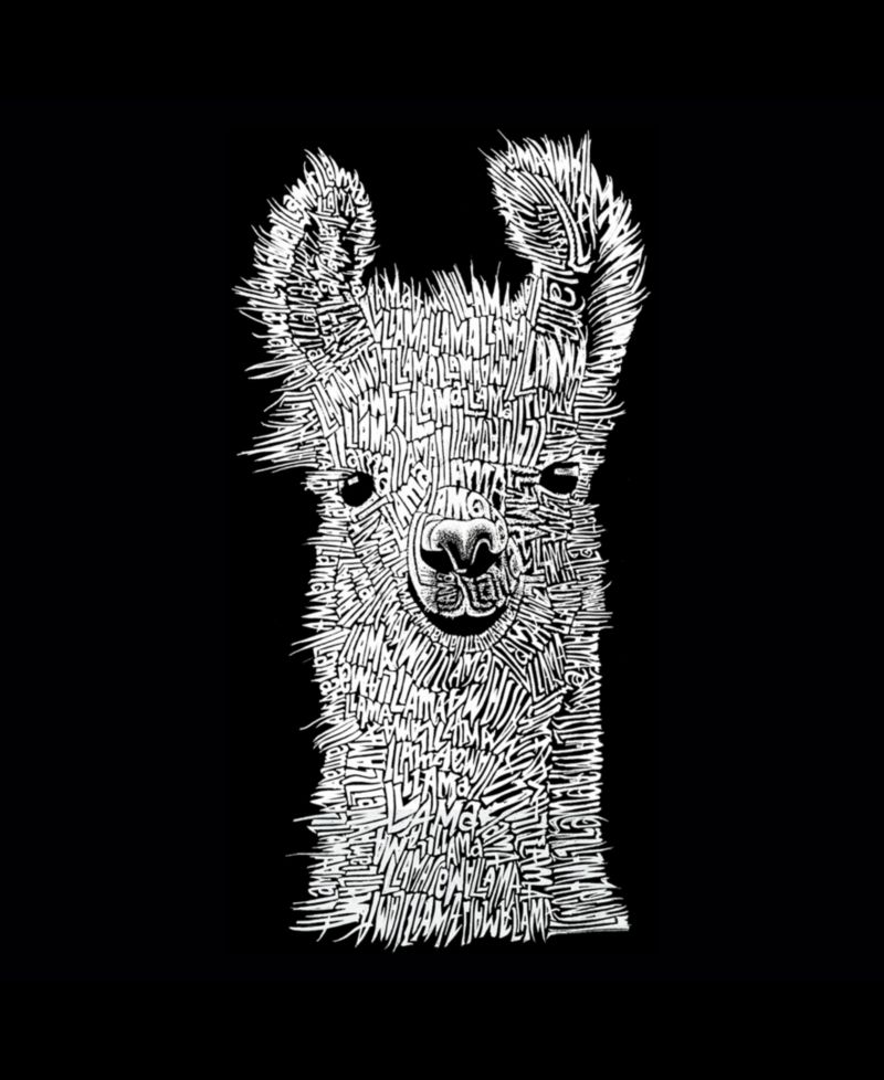 Plus Size Llama Word Art Tank Top