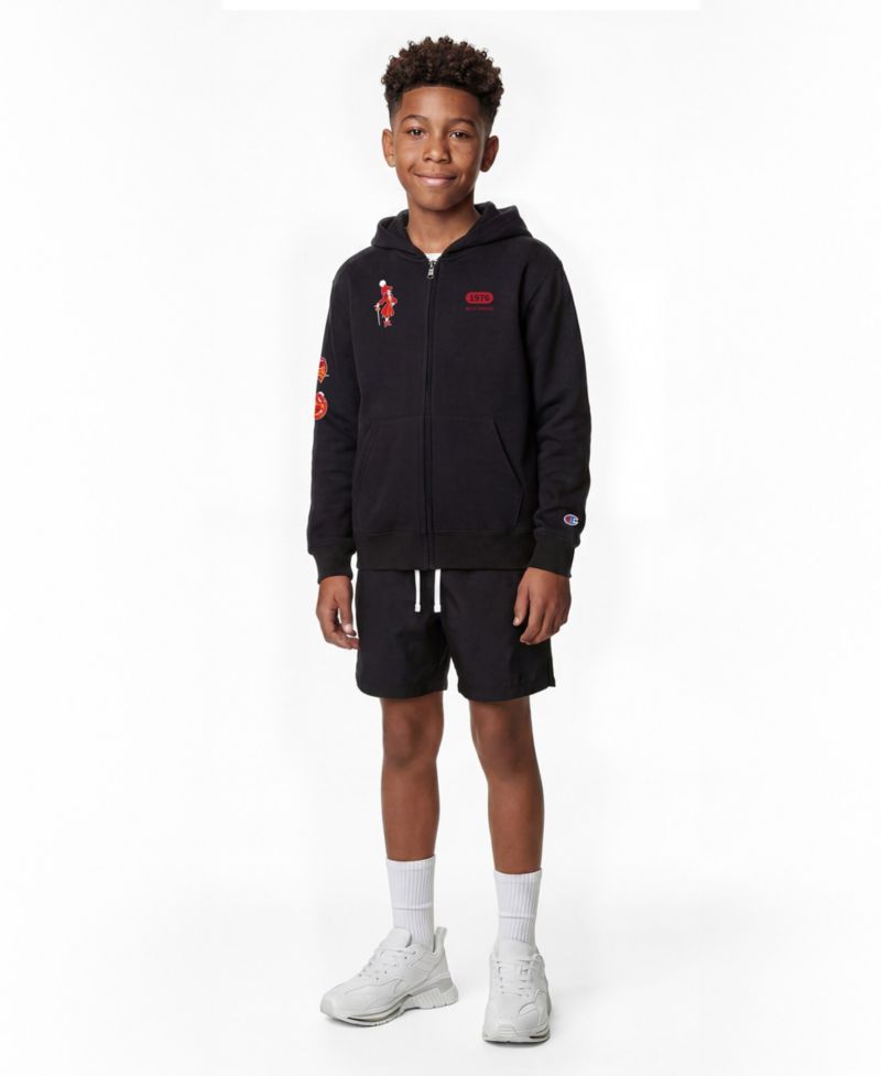 Big Boys and Girls Black Tampa Bay Buccaneers Disney X Champion Full-Zip Hoodie