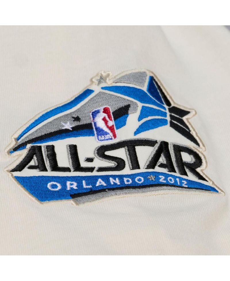 Men's Cream Orlando Magic Hardwood Classics Chainstitch Premium T-Shirt