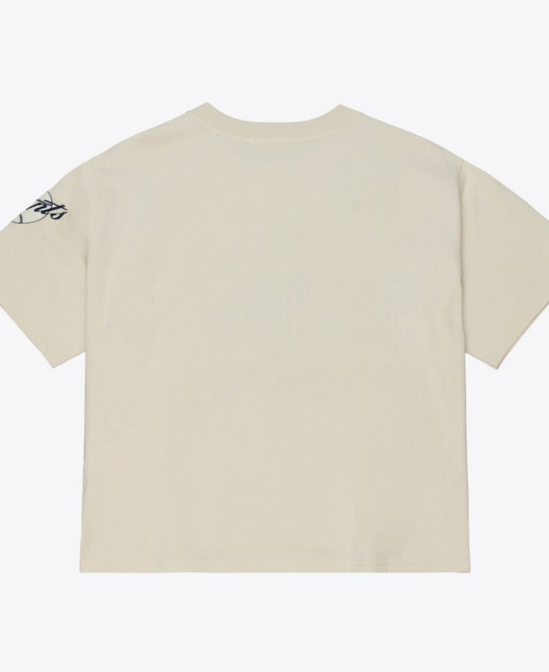 Women's Cream San Francisco Giants Cooperstown Yacht Rock Boxy Cropped T-Shirt