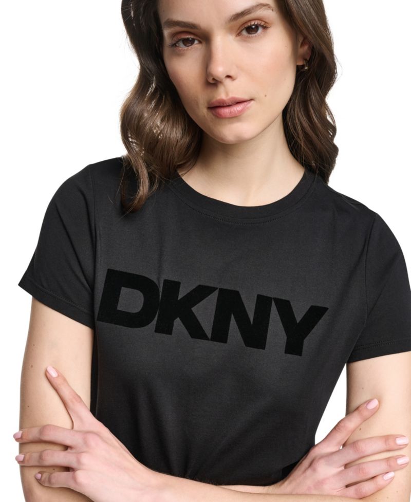Women's Flocked Logo Crewneck T-Shirt