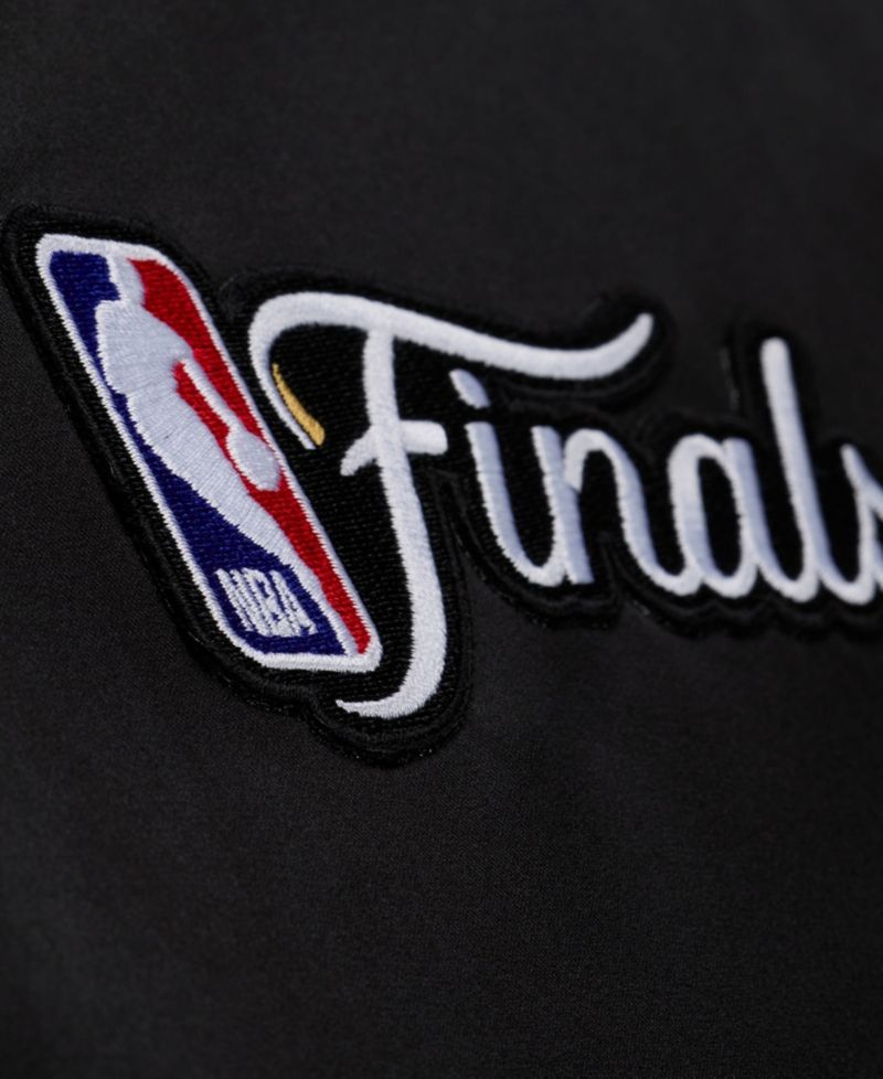 Men's Black New York Knicks 2026 NBA Finals Champions Satin Full-Snap Jacket