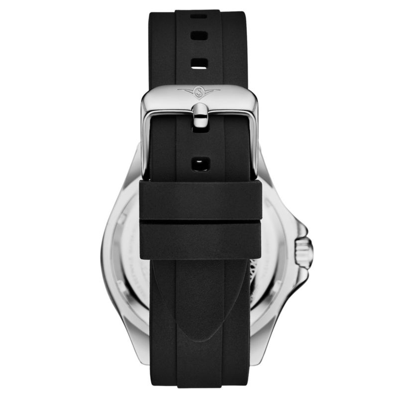 Depthmaster 4072 Men s Quartz Diver Watch - 42mm, Black Dial, Silicone Strap, Rotating Bezel, Date, 100M Water Resistant